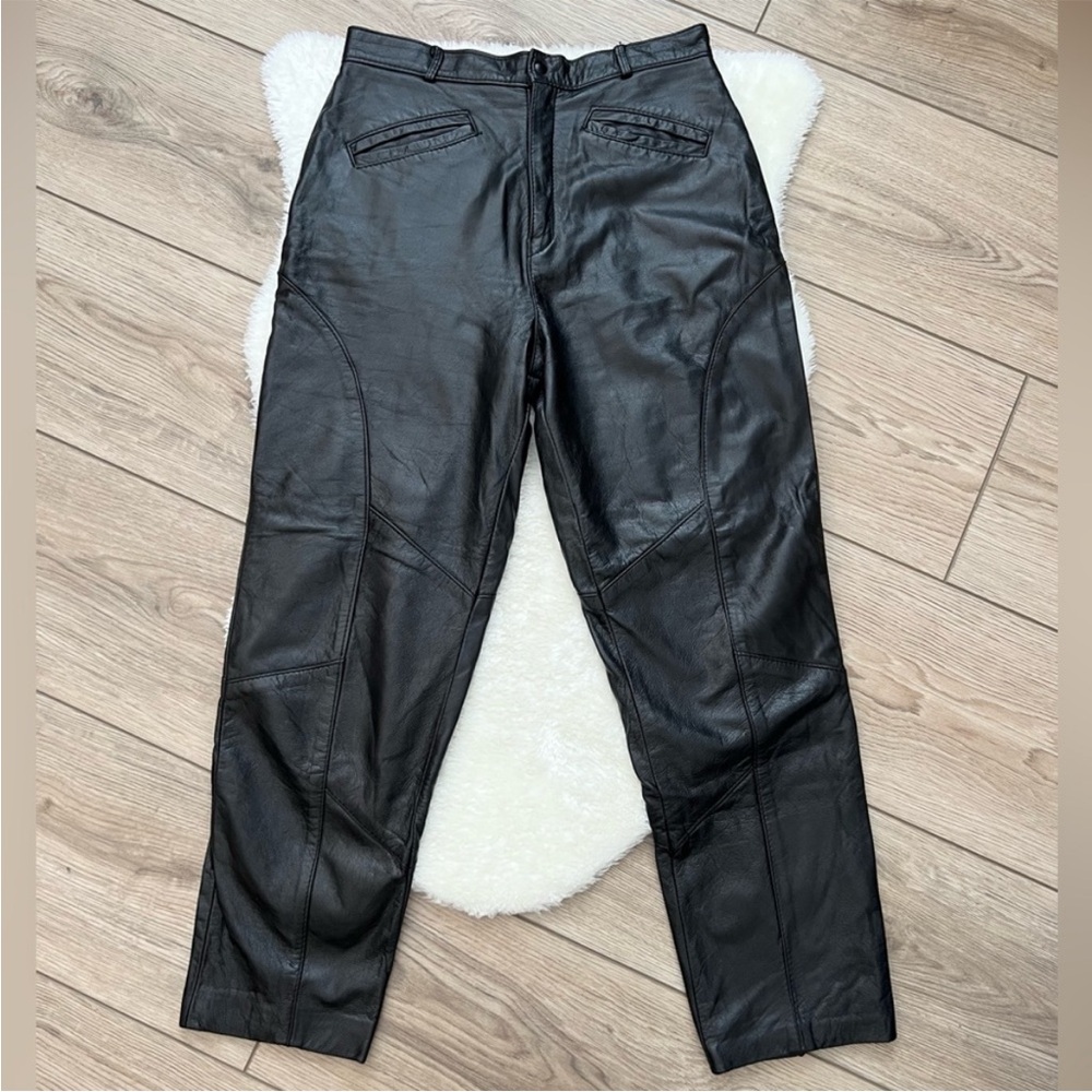 Vintage Black Leather Pants
